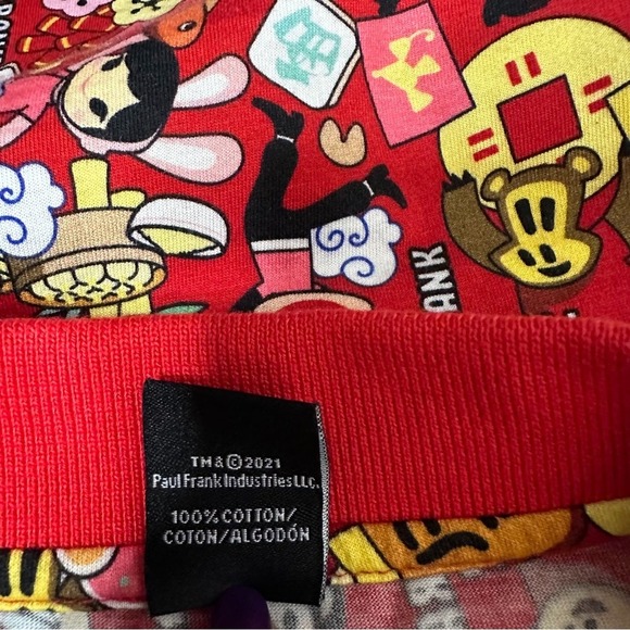 Paul Frank Asian Inspired Short Sleeve Polo Mini Dress with Side Slits Size M - Picture 7 of 7